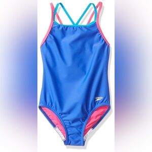 Speedo Kids One Piece - Blue and Pink